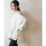 やわらかヘビーコットンクルーネックロングTシャツ | atONE | 詳細画像14