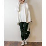 やわらかヘビーコットンクルーネックロングTシャツ | atONE | 詳細画像17
