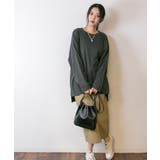 やわらかヘビーコットンクルーネックロングTシャツ | atONE | 詳細画像38