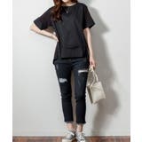 異素材切り替え半袖Tシャツ | atONE | 詳細画像11 