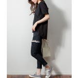 異素材切り替え半袖Tシャツ | atONE | 詳細画像13 