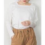 オフホワイト | コットンスクエアネックプルオーバー | atONE