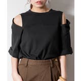 ショルダーオープン半袖Tシャツ | atONE | 詳細画像9 