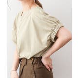 前後2WAYゴムギャザースリーブカットソー | atONE | 詳細画像17 