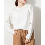 ホワイト | 天竺ラウンドヘムロンTシャツ | atONE