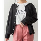 パールボタンクルーネックカーディガン | atONE | 詳細画像15 