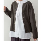 パールボタンクルーネックカーディガン | atONE | 詳細画像23 