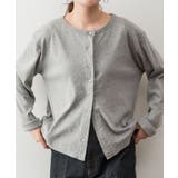 パールボタンクルーネックカーディガン | atONE | 詳細画像36 