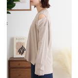オープンショルダーロングスリーブTシャツ | atONE | 詳細画像24