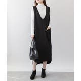 ミニ裏毛Vネックロングスウェットベスト | atONE | 詳細画像1 