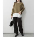 ワッフル裾切り替え長袖Tシャツ | atONE | 詳細画像12