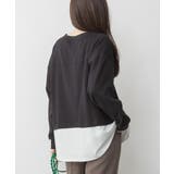 ワッフル裾切り替え長袖Tシャツ | atONE | 詳細画像3