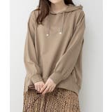 ライトカーキ | ミニ裏毛脇スリットプルオーバーパーカー | atONE