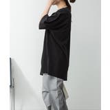 オーバーサイズコットンパネルTシャツ | atONE | 詳細画像48