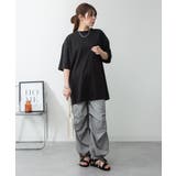 オーバーサイズコットンパネルTシャツ | atONE | 詳細画像50
