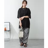 オーバーサイズコットンパネルTシャツ | atONE | 詳細画像53