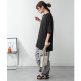 オーバーサイズコットンパネルTシャツ | atONE | 詳細画像54