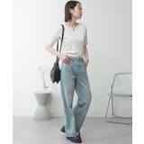 キーネックコットン5分袖トップス | atONE | 詳細画像9