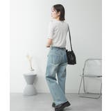 キーネックコットン5分袖トップス | atONE | 詳細画像10