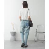 キーネックコットン5分袖トップス | atONE | 詳細画像11