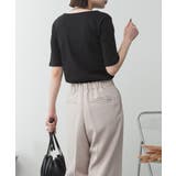 キーネックコットン5分袖トップス | atONE | 詳細画像39