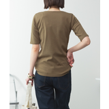 キーネックコットン5分袖トップス | atONE | 詳細画像50