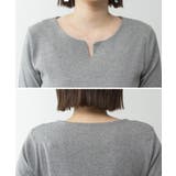 キーネックコットン5分袖トップス | atONE | 詳細画像63