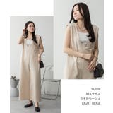 ミニ裏毛ディープVネックコットンジャンプスーツ | atONE | 詳細画像1