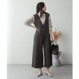 ミニ裏毛ディープVネックコットンジャンプスーツ | atONE | 詳細画像28