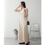 ミニ裏毛ディープVネックコットンジャンプスーツ | atONE | 詳細画像41