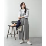 ミニ裏毛ディープVネックコットンジャンプスーツ | atONE | 詳細画像47