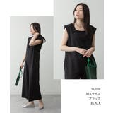 ミニ裏毛ディープVネックコットンジャンプスーツ | atONE | 詳細画像4