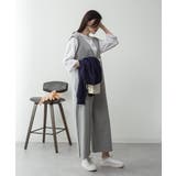 ミニ裏毛ディープVネックコットンジャンプスーツ | atONE | 詳細画像49