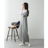 ミニ裏毛ディープVネックコットンジャンプスーツ | atONE | 詳細画像50