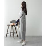 ミニ裏毛ディープVネックコットンジャンプスーツ | atONE | 詳細画像51