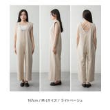 ミニ裏毛ディープVネックコットンジャンプスーツ | atONE | 詳細画像56