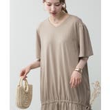 ドロストシャーリングVネックワンピース | atONE | 詳細画像10 