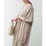 ドロストシャーリングVネックワンピース | atONE | 詳細画像11 