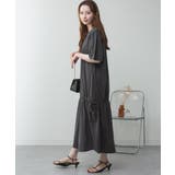 ドロストシャーリングVネックワンピース | atONE | 詳細画像21 