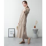 ドロストシャーリングVネックワンピース | atONE | 詳細画像6 