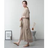 ドロストシャーリングVネックワンピース | atONE | 詳細画像8 