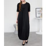 半袖バルーンロングワンピース | atONE | 詳細画像4 