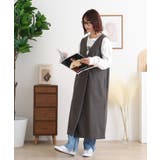 ミニ裏毛ノーカラーリラックスロングベスト | atONE | 詳細画像11 