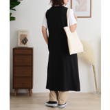 ミニ裏毛ノーカラーリラックスロングベスト | atONE | 詳細画像15 