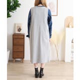 ミニ裏毛ノーカラーリラックスロングベスト | atONE | 詳細画像18 