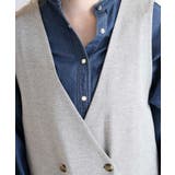 ミニ裏毛ノーカラーリラックスロングベスト | atONE | 詳細画像19 