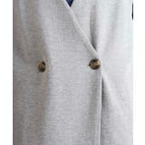 ミニ裏毛ノーカラーリラックスロングベスト | atONE | 詳細画像20 