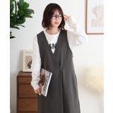 ミニ裏毛ノーカラーリラックスロングベスト | atONE | 詳細画像2 