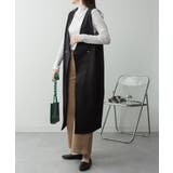 ミニ裏毛ノーカラーリラックスロングベスト | atONE | 詳細画像26 