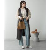 ミニ裏毛ノーカラーリラックスロングベスト | atONE | 詳細画像31 